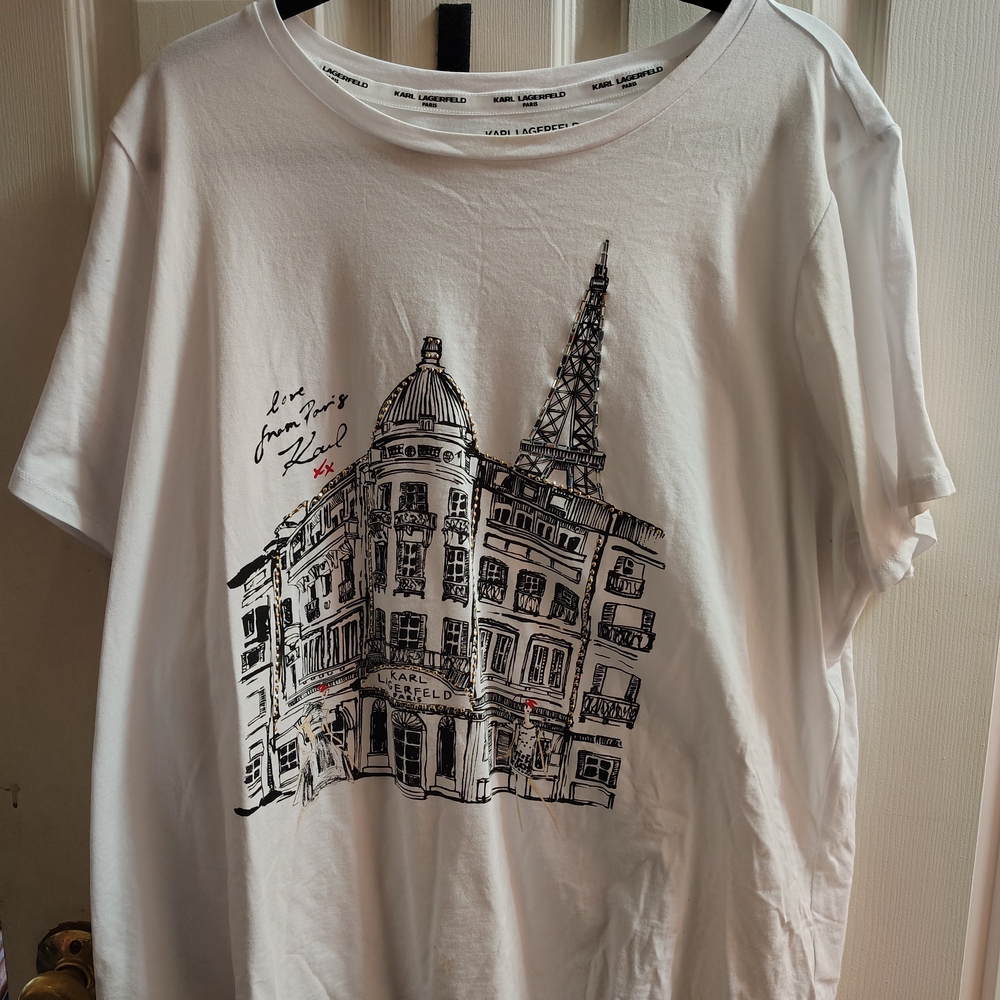 Karl lagerfeld Graphic T-Shirt with Paris Design